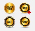 Lowest Price Label Set Vector Illustration Royalty Free Stock Photo
