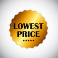 Lowest Price Label Vector Illustration Royalty Free Stock Photo