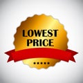 Lowest Price Label Vector Illustration Royalty Free Stock Photo