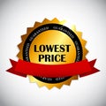 Lowest Price Label Vector Illustration Royalty Free Stock Photo