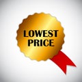 Lowest Price Label Vector Illustration Royalty Free Stock Photo