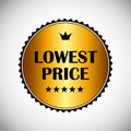 Lowest Price Label Vector Illustration Royalty Free Stock Photo