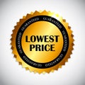 Lowest Price Label Vector Illustration Royalty Free Stock Photo