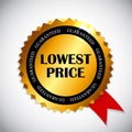 Lowest Price Label Vector Illustration Royalty Free Stock Photo