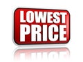 Lowest price in red banner