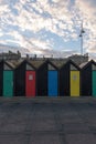 Lowestoft south beach huts Royalty Free Stock Photo