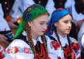 Lowicz / Poland - May 31.2018: Local, regional choir of young women and men dressed in folklore costumes.