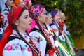 Lowicz / Poland - May 31.2018: Local, regional choir of young women and men dressed in folklore costumes.