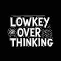 Lowkey Over Thinking Doodle with Brain and Scribbles Royalty Free Stock Photo