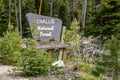 Lowman, Idaho - Sign for the Challis National Forest, in central Idaho in the Sawtooth Mountains Royalty Free Stock Photo