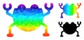 Vector Polygonal Artificial Nanobot Icon with Spectrum Gradient