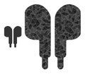 Vector Triangle Filled Compact Earphones Icon Royalty Free Stock Photo