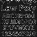 Lowpoly Outline Font