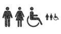 Vector Lowpoly Toilet Person Symbols Icon