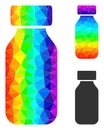 Vector Triangle Filled Vial Icon with Spectral Colored Gradient Royalty Free Stock Photo
