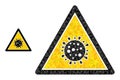 Vector Triangle Filled Virus Danger Icon Royalty Free Stock Photo