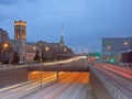 Lowry Hill Tunnel in Minneapolis at dusk Royalty Free Stock Photo