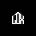 LOX letter logo design on BLACK background. LOX creative initials letter logo concept. LOX letter design.LOX letter logo design on