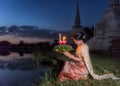 Loy Krathong Traditional Festival Royalty Free Stock Photo