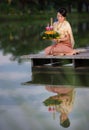 Loy Krathong Traditional Festival Royalty Free Stock Photo