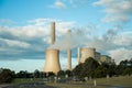 The Loy Yang Power Station exterior view. A brown coal- fired thermal power station located on the outskirts of the city of Royalty Free Stock Photo