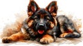 A loyal companion: a German Shepherd dog