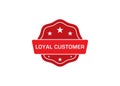 Loyal Customer label sticker,Loyal Customer Results Badge Sign
