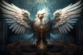 Loyal griffins, majestic creatures with the body of a lion and the wings of an eagle - Generative AI