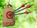 Loyalty - Arrows Hit in Red Target. Royalty Free Stock Photo