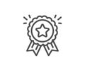 Loyalty award line icon. Bonus points. Discount program. Vector
