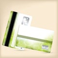 Loyalty card with green bubble background Royalty Free Stock Photo