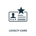 Loyalty Card icon. Simple element from loyalty program collection. Filled Loyalty Card icon for templates, infographics and more Royalty Free Stock Photo