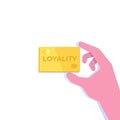 Loyalty card program in hand. Royalty Free Stock Photo