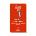 Loyalty Customer Store Service And Support Vector