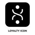 Loyalty icon vector isolated on white background, logo concept o