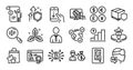 Loyalty points, Fair trade and Search text line icons set. Vector Royalty Free Stock Photo