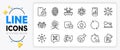 Loyalty points, Refresh and Timer line icons. For web app. Vector