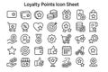 Loyalty Points Vector Icon Set for Customer Rewards Programs Membership Benefits Value Royalty Free Stock Photo