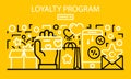 Loyalty program banner, outline style