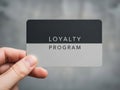 Loyalty program card isolated on white background Royalty Free Stock Photo