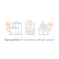 Loyalty program, earn points and get reward, marketing concept Royalty Free Stock Photo