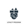 Loyalty program icon. Simple element