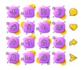 Loyalty star, Growth chart and Histogram line icons. For web app, printing. App 3d buttons icons. Vector