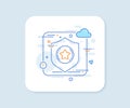 Loyalty star line icon. Bonus points. Discount program. Vector