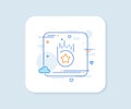 Loyalty star line icon. Bonus points. Discount program. Vector