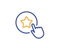 Loyalty star line icon. Bonus points. Discount program. Vector Royalty Free Stock Photo