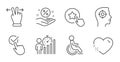 Loyalty star, Loan percent and Checkbox icons set. Business statistics, Disability and Recruitment signs. Vector
