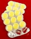 Lozenges in blister pack Royalty Free Stock Photo