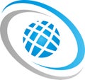 Earth ball logo, earth logo, transportation and logistics logo