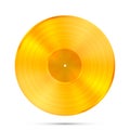 LP Gold Record icon, Gramophone music object Royalty Free Stock Photo